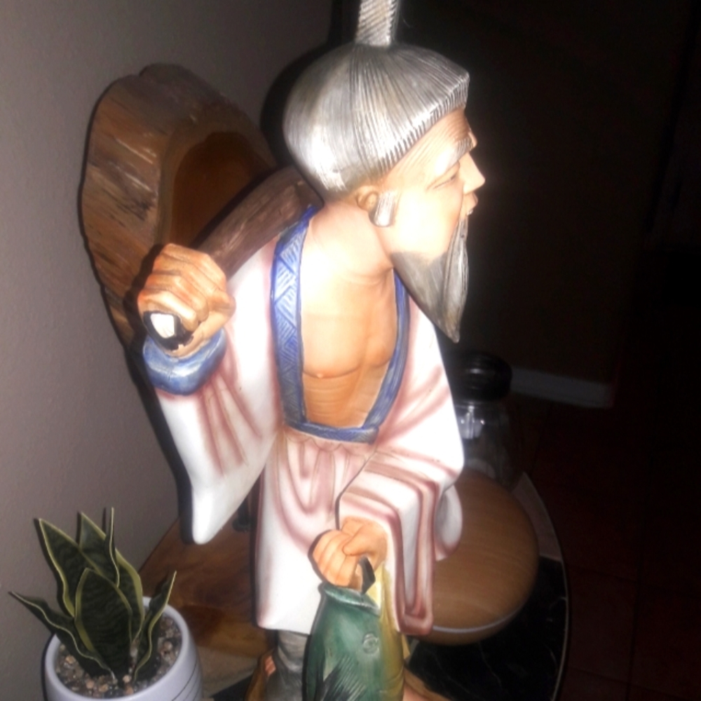 HPAntique Asian Art Chinese Fisherman - Picture 3 of 16